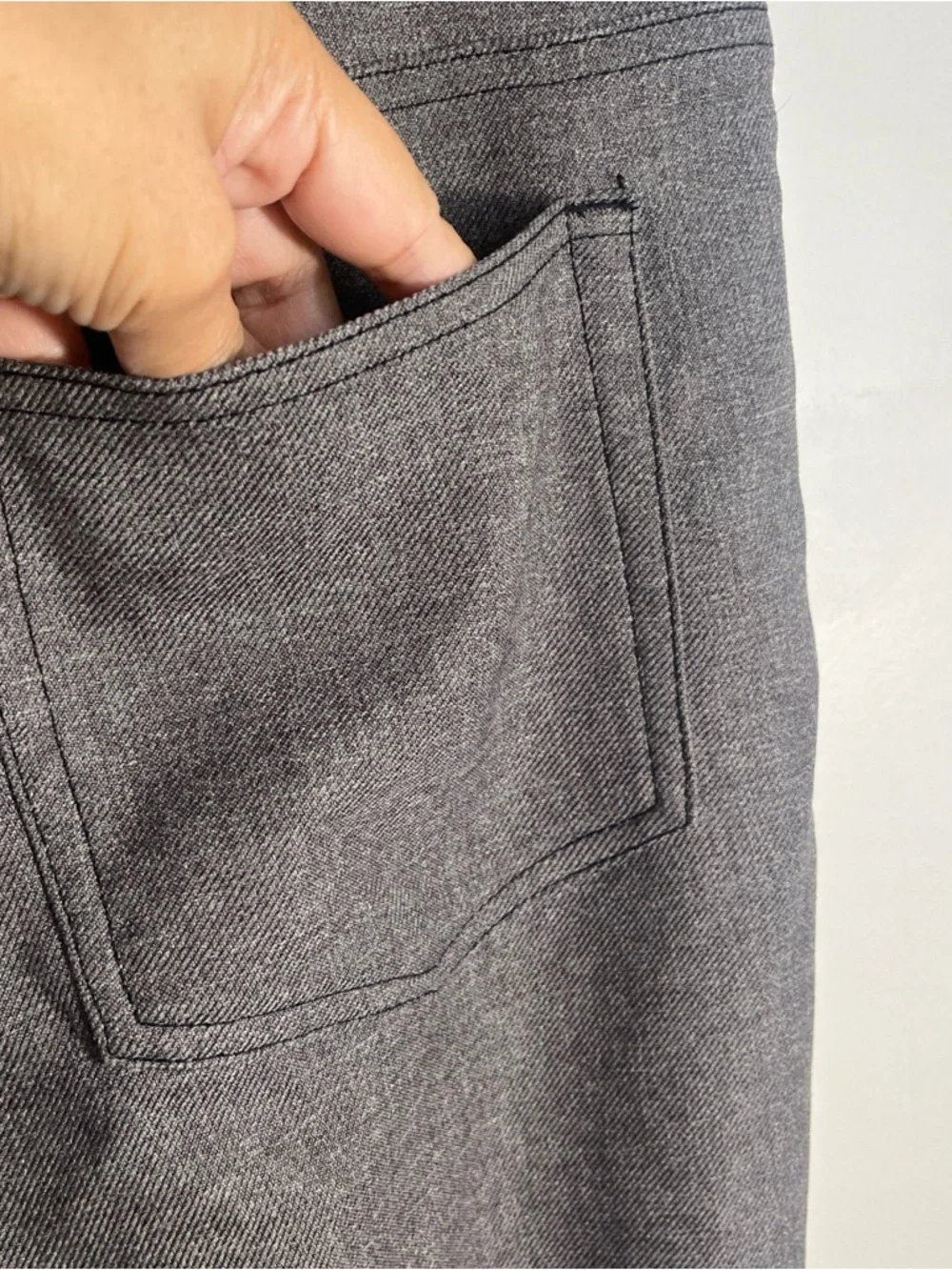 Haband Men's Gray Pants with Green Logo Tag
